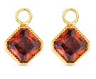 Burgundy Square Earring Charm Cheap