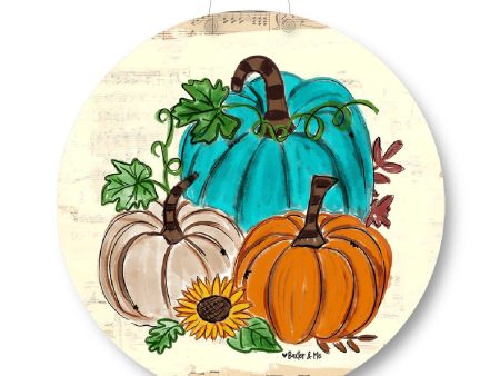 3 Pumpkins Door Hanger Sale