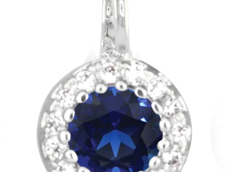 Blue Halo Necklace Charm Cheap