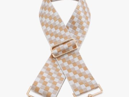 Checkered - Multi Beige Guitar Strap Supply