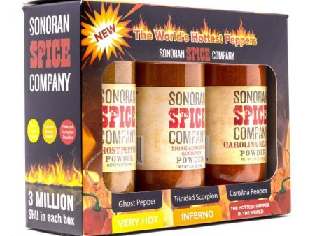 World s Hottest Pepper Powder 3.75 Oz Spice Gift Box For Sale