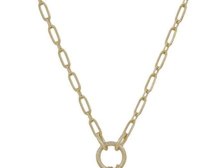 Gold Chain Pendant Necklace & Earring Set Cheap