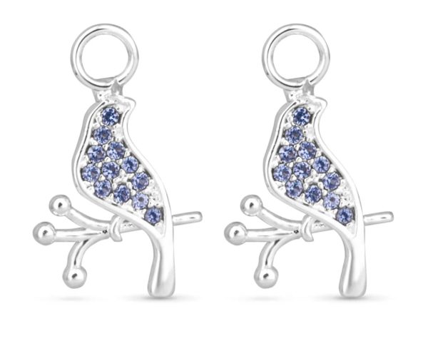 Blue Bird Earring Charm For Cheap