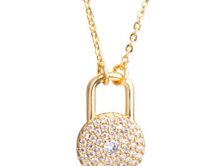 Amanda Blu + Pave CZ Padlock Necklace Online