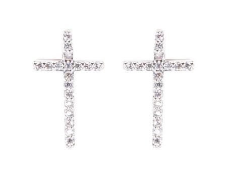 Amanda Blu + Silver Cross Stud Earrings Supply