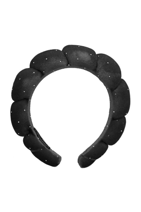 Black Spa Headband & Wristband Bling Set Discount