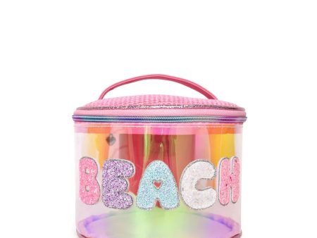 Beach  Clear Glazed Round Glam Bag on Sale