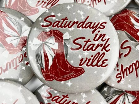 Boots and Stars - Starkville - Game Day Button Online Hot Sale