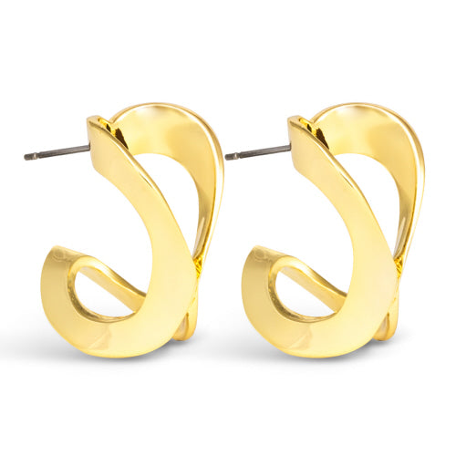 Amanda Blu + Gold Taylor Polished Folded Hoop Earrings For Cheap