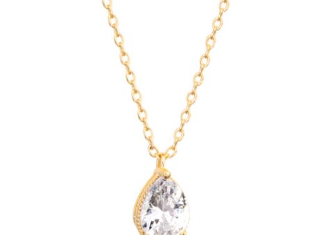 Amanda Blu + CZ Pear Shaped Necklace Gold Online Hot Sale