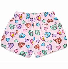 Candy Hearts Plush Shorts Fashion