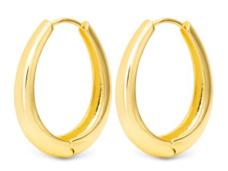 Amanda Blu + Gold Judith Polished Large Oval Hoop Earrings Fashion