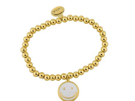 5MM Gold Ball Water Resistant + Smily Face Charm For Discount