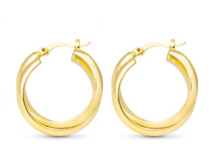 Amanda Blu + Gold Diana Polished Simple Twist Hoop Earrings Online Sale