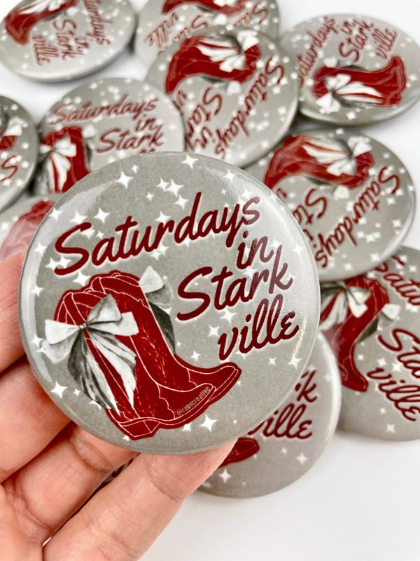 Boots and Stars - Starkville - Game Day Button Online Hot Sale