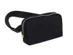 Black Varsity Waist Bag For Discount