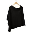 Black Solid Cotton Poncho Discount