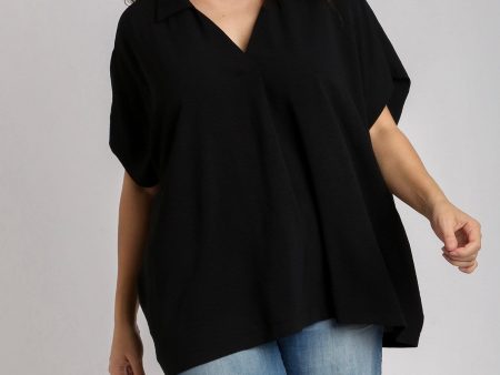 Black Oversized Plus Size Top Online Hot Sale