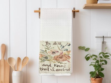 Be Still Tea Towel Hot on Sale