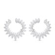 Amanda Blu + Silver Marquis Sunburst Open Circle Earrings Online