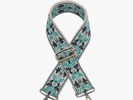 Boho Vine - Green Navy Teal Guitar Strap Fashion