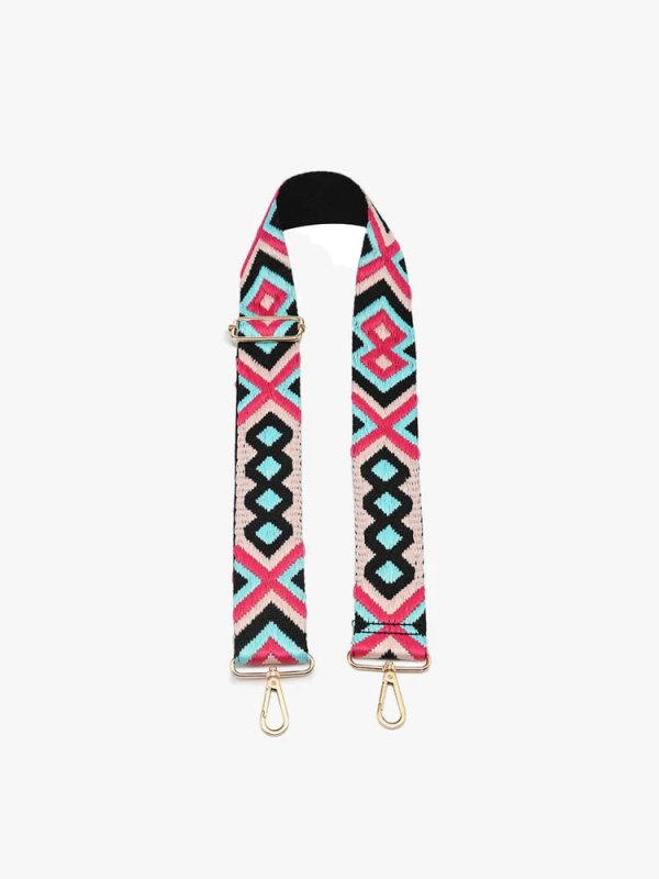 Bohemain - Mint Fuchsia Guitar Strap Online now