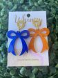 Blue & Orange Bow Earrings Discount