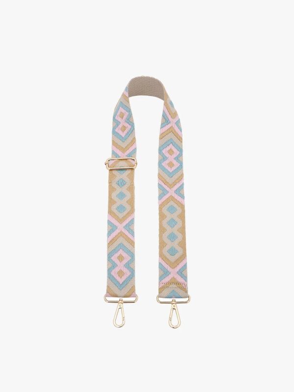 Bohemain - Teal Light Pink Guitar Strap Cheap