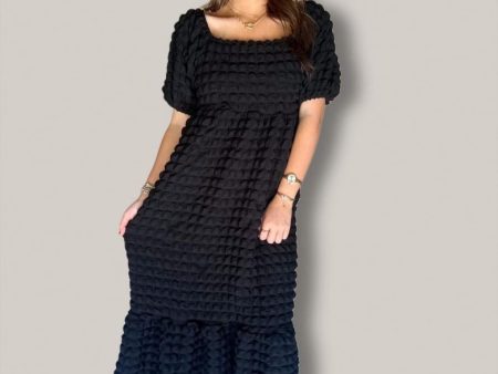 Black Maxi Bubble Dress Online Hot Sale