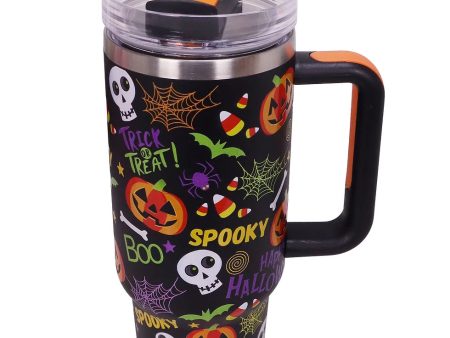 Black Happy Halloween 40 Oz Tumbler Online