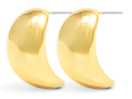 Amanda Blu + Gold Iris Polished Wide Huggie Earrings Supply