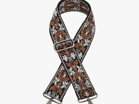 Boho Vine - Black Camel Grey Guitar Strap Hot on Sale