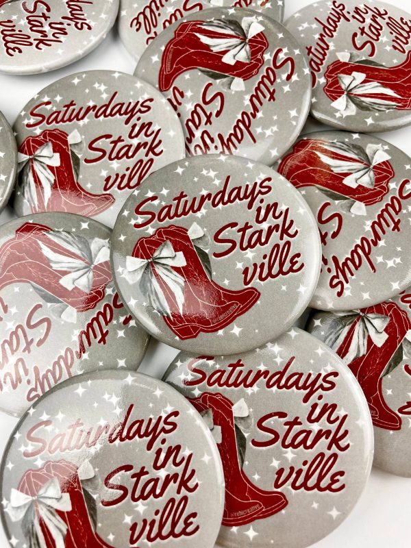 Boots and Stars - Starkville - Game Day Button Online Hot Sale