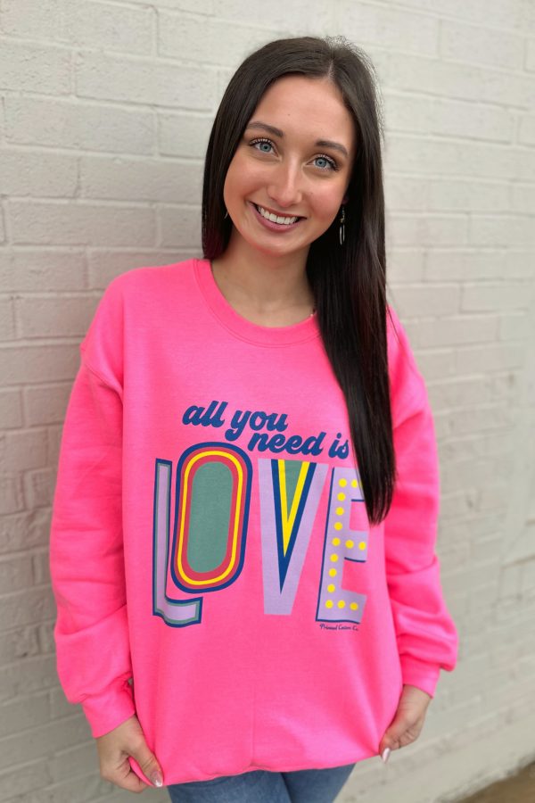 All You Need is Love Sweatshirt Cheap