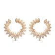 Amanda Blu + Gold Marquis Sunburst Open Circle Earrings Discount