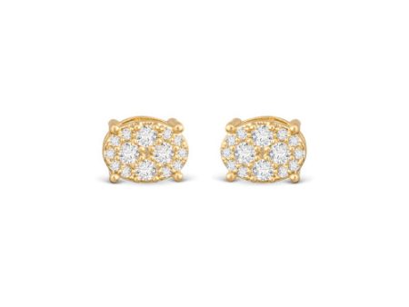 Amanda Blu + Gold Oval Stud Hot on Sale