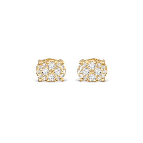 Amanda Blu + Gold Oval Stud Hot on Sale