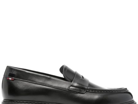 Logo-Debossed Leather Loafers Hot on Sale