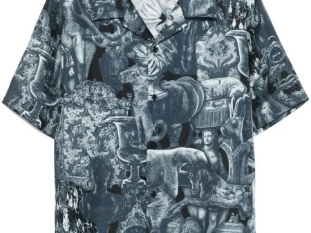 Hubert Objects-Print Silk Shirt Hot on Sale