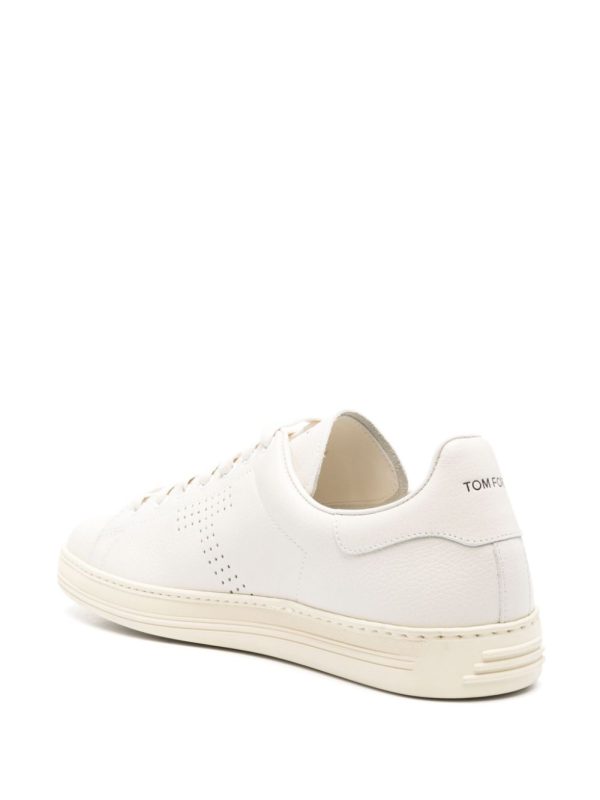 Perforated-Logo Leather Sneakers Online