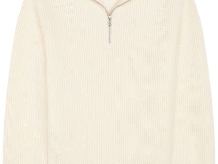 Ribbed-Knit Hooded Sweater Supply