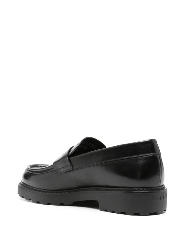 Logo-Debossed Leather Loafers Hot on Sale